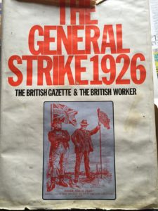 A battered copy of the book The General Strike 1926